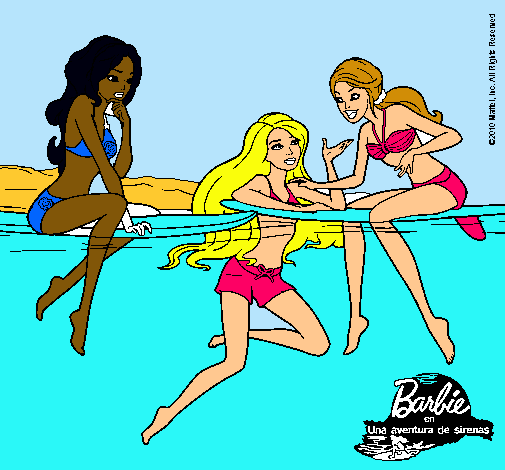 Dibujo Barbie y sus amigas pintado por fernanda63