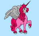 Dibujo Unicornio con alas pintado por Ziper