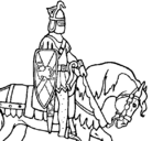 Dibujo Caballero a caballo pintado por ccccccccccccccc