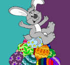 Dibujo Conejo de Pascua pintado por -linda-guillu