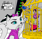 Dibujo La gata de Barbie descubre a las hadas pintado por  Periitha