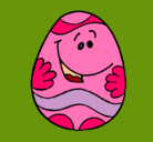 Dibujo Huevo de pascua feliz pintado por Natsu