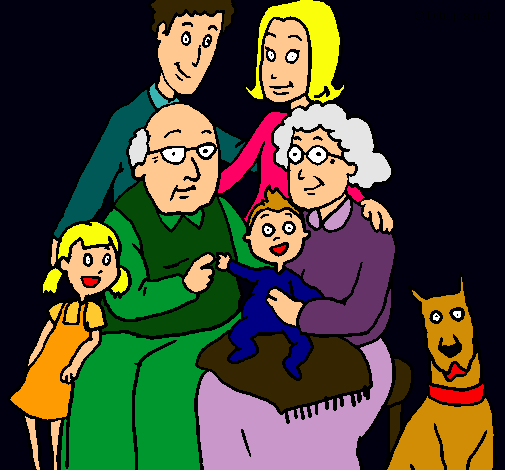Dibujo Familia pintado por lareina132