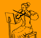 Dibujo Dama violinista pintado por avatar
