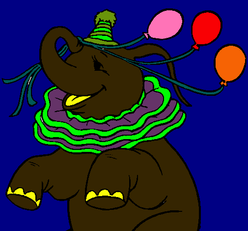 Elefante con 3 globos