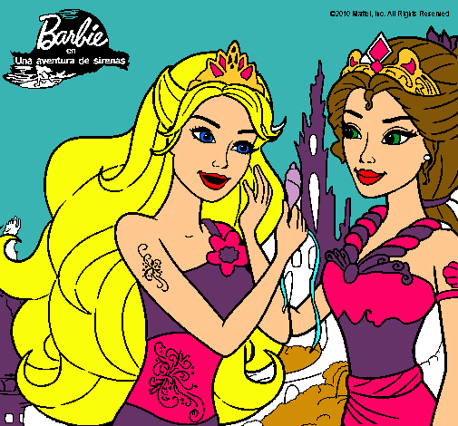 Barbie se despiede de la reina sirena