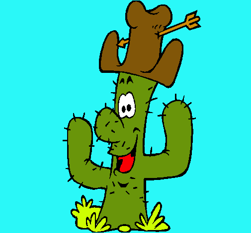 Cactus con sombrero