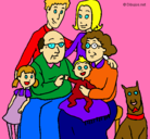 Dibujo Familia pintado por carmin