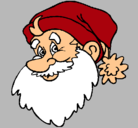Dibujo Cara Papa Noel pintado por yolenny