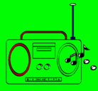 Dibujo Radio cassette 2 pintado por st5iojullllllll