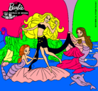 Dibujo Barbie con sirenas pintado por CELIA6