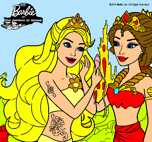 Barbie se despiede de la reina sirena