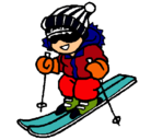 Dibujo Niño esquiando pintado por antoneya