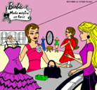 Dibujo Barbie en una tienda de ropa pintado por  Periitha