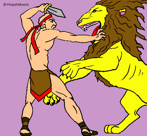 Gladiador contra león