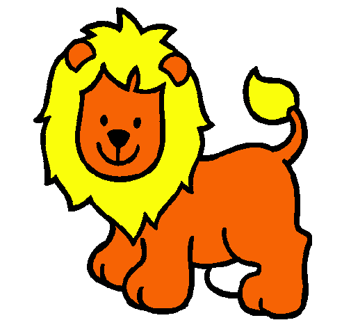 Dibujo León pintado por mijael