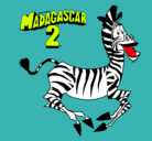 Dibujo Madagascar 2 Marty pintado por elio