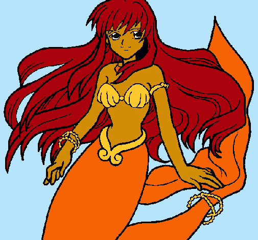 Dibujo Sirena pintado por princessa9