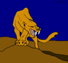 Dibujo Tigre con afilados colmillos pintado por salva54