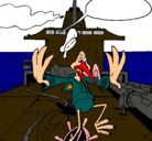 Dibujo Cigüeña en un barco pintado por joaquin5