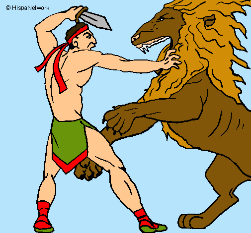 Gladiador contra león