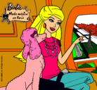 Dibujo Barbie llega a París pintado por CynAti