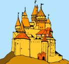 Dibujo Castillo medieval pintado por casz
