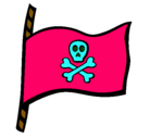 Dibujo Bandera pirata pintado por gustavin
