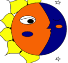 Dibujo Sol y luna 3 pintado por mijael