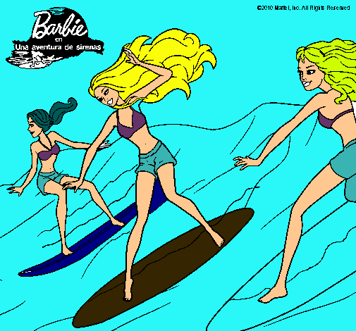 Dibujo Barbie de nuevo con sus amigas pintado por eliana456