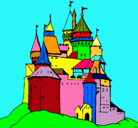 Dibujo Castillo medieval pintado por castillo_color
