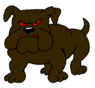 Dibujo Perro Bulldog pintado por hhhhhhhhhh