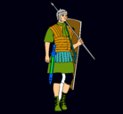 Dibujo Soldado romano pintado por juanpedro