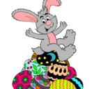 Dibujo Conejo de Pascua pintado por manuelinga