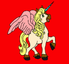 Dibujo Unicornio con alas pintado por Aneii12