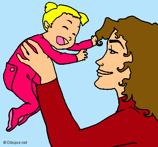 Dibujo Madre con su bebe pintado por rubiesita12
