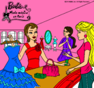 Dibujo Barbie en una tienda de ropa pintado por WWWXXX