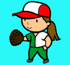 Dibujo Jugadora de béisbol pintado por antoneya