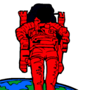 Dibujo Astronauta pintado por Inelened