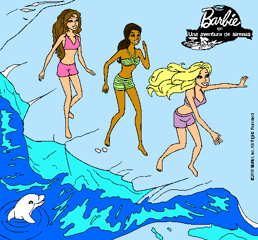 Barbie y sus amigas en la playa