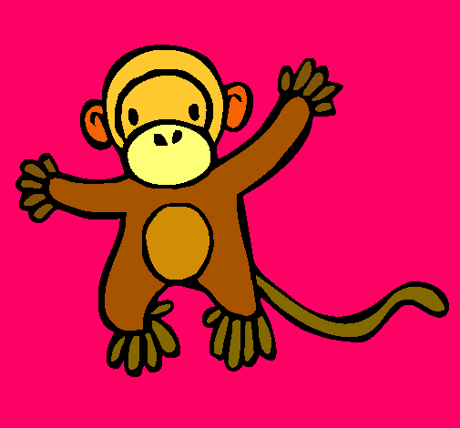 Dibujo Mono pintado por monsita
