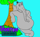 Dibujo Horton pintado por pelota