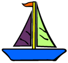 Dibujo Barco velero pintado por santi57