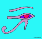 Dibujo Ojo Horus pintado por cluccc