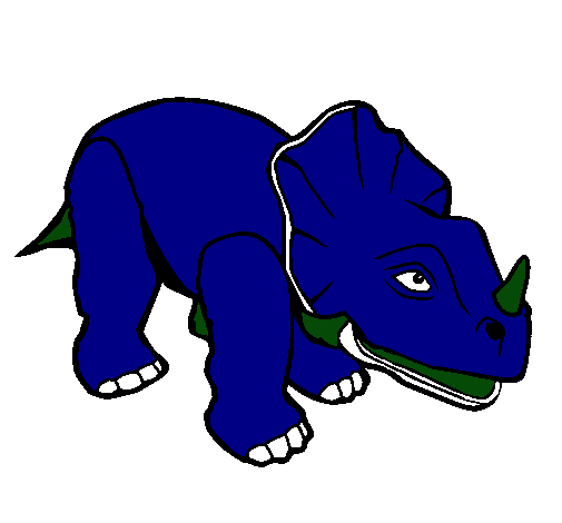 Dibujo Triceratops II pintado por santi57