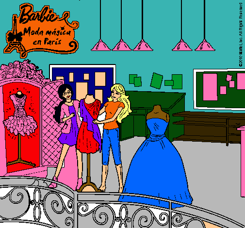 Dibujo Barbie en la tienda pintado por nayosame