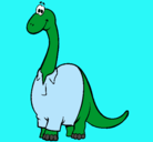 Dibujo Diplodocus con camisa pintado por nagisa