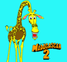 Dibujo Madagascar 2 Melman pintado por bibianaaa