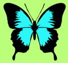 Dibujo Mariposa con alas negras pintado por maripos