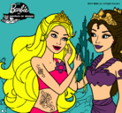 Dibujo Barbie se despiede de la reina sirena pintado por eileen20